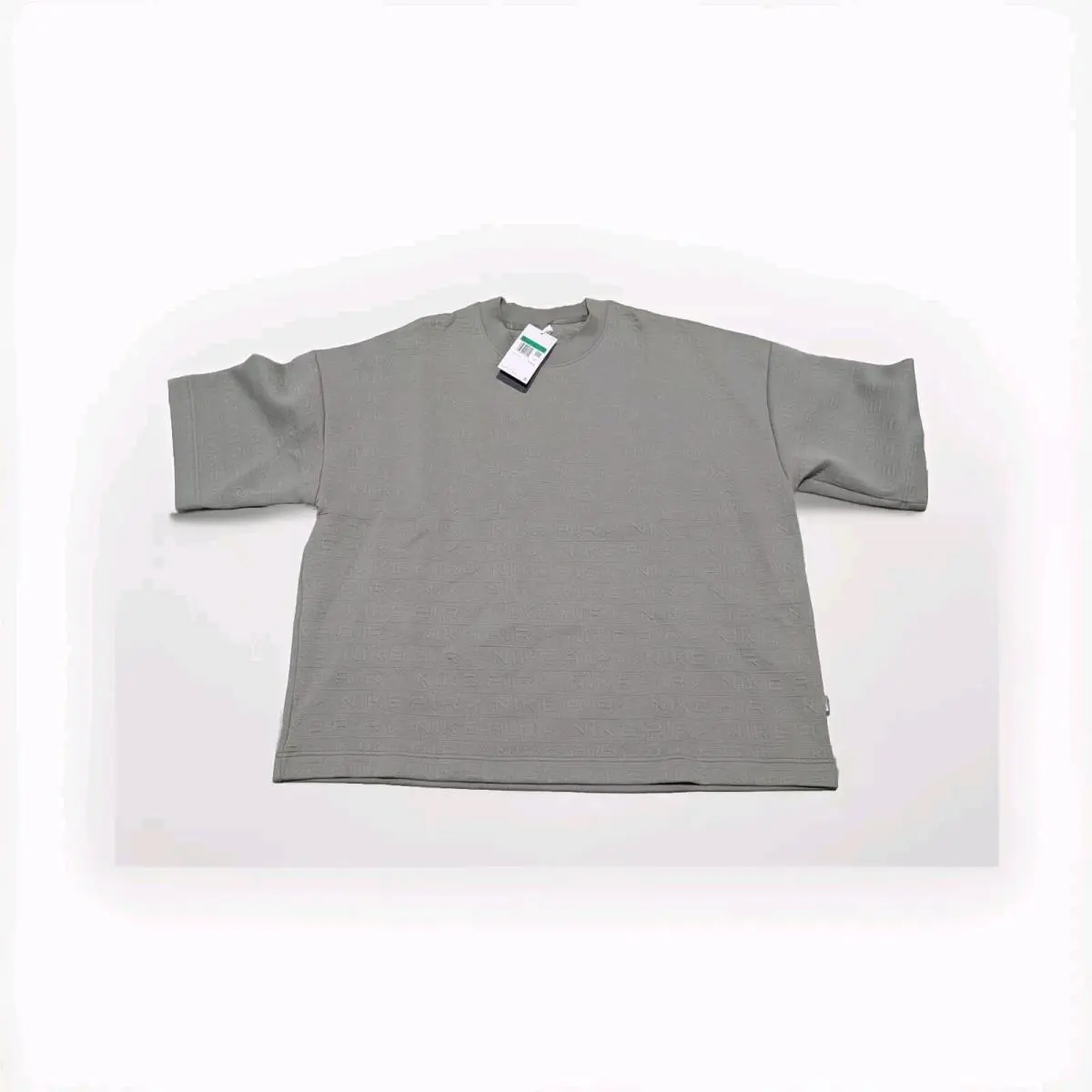 Nike Air Aop Shirt Top XL Mens Green Crewneck Jaquard Knit Logo Oversized Fit