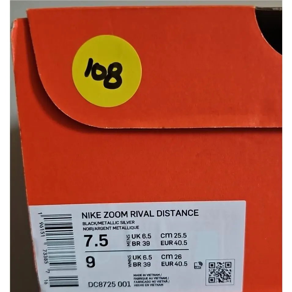 Nike shoes - Nike Zoom Rival Distance - Zoom Rival Distance - DC8725-001 - Black/Dark Smoke Grey/Light Smoke Grey/Metallic Silver (UPC: 196151733857) 3