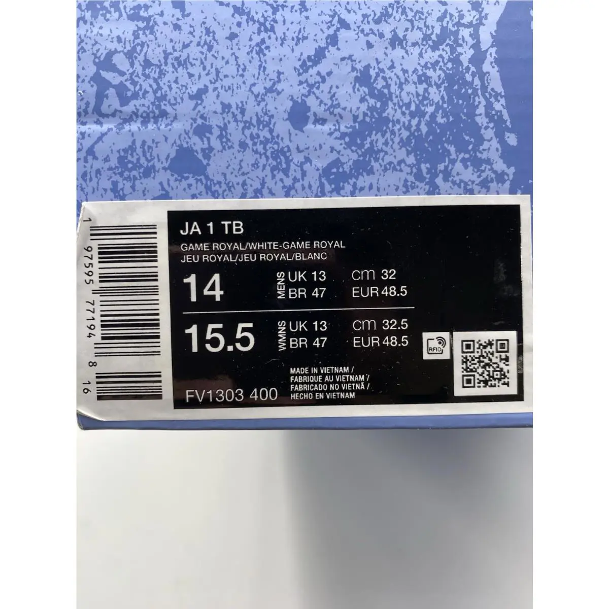 Nike shoes - Nike Ja 1 - FV1303 400 - Game Royal/White (UPC: 197595771948) 6