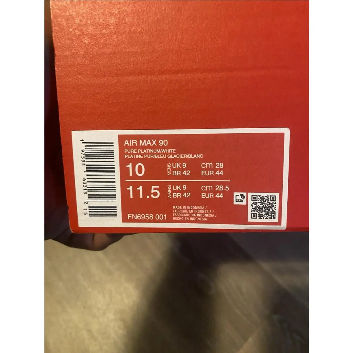 Nike shoes - Nike Air Max 90 - Air Max - FN6958-001 - Glacier Blue/Pure Platinum/White (UPC: 197593633132) 10