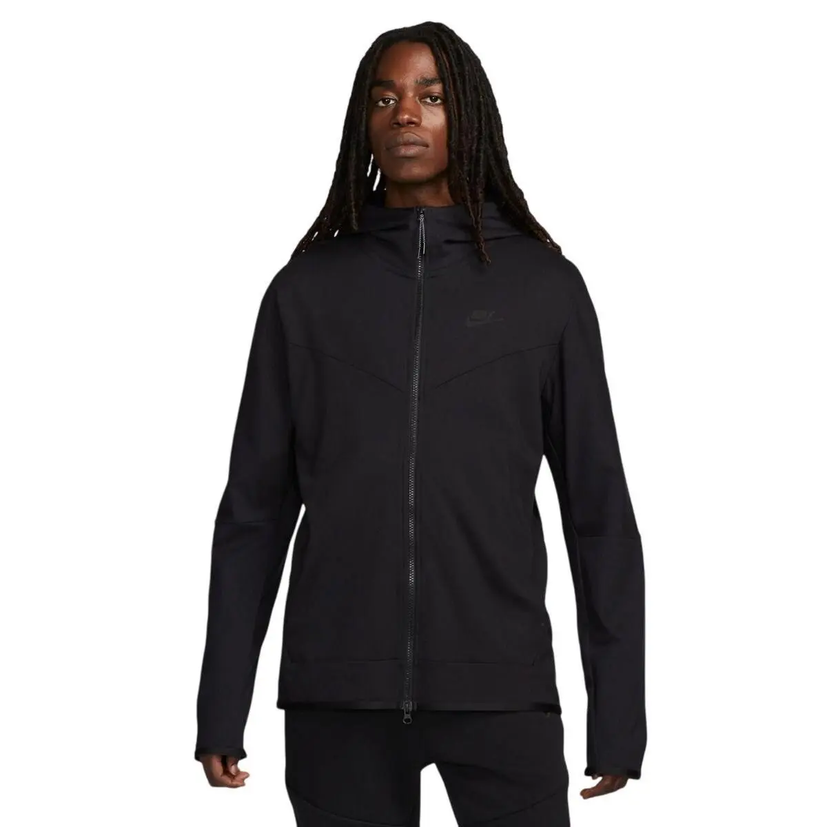 Men`s Tech Fleece Lightweight Hoodie Full Zip Black Size M by Nike