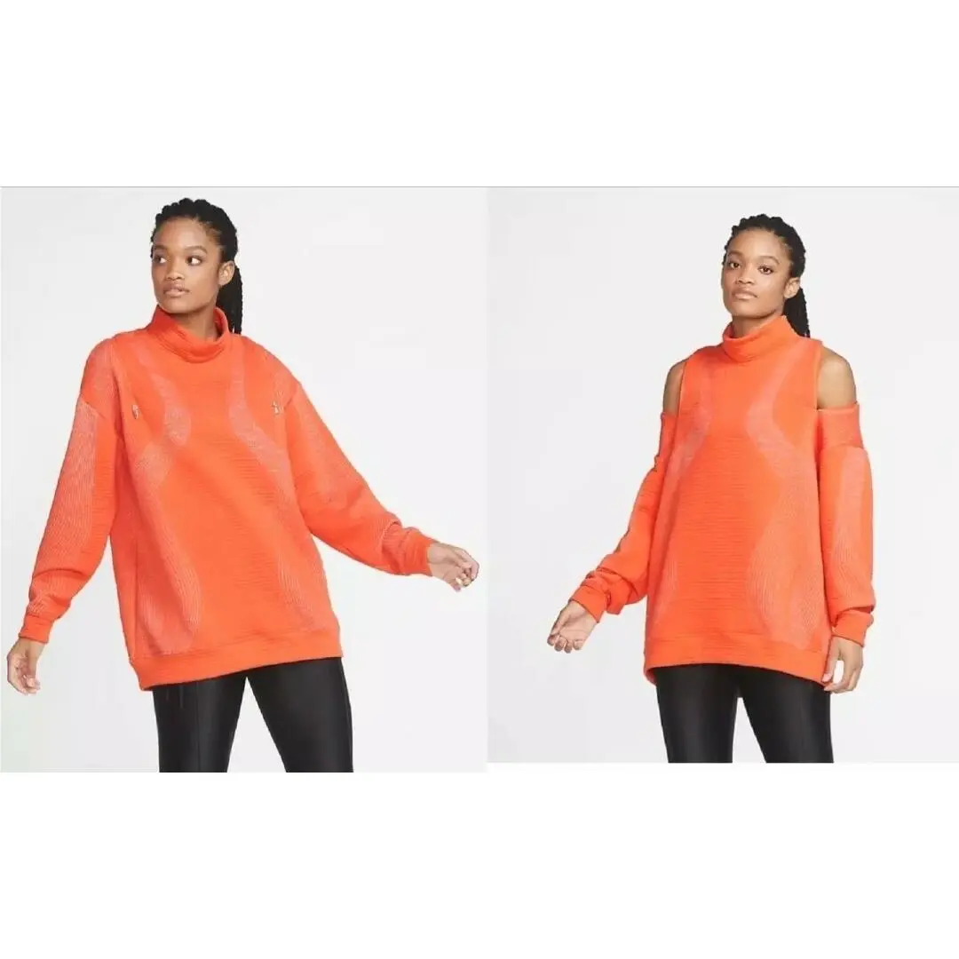 City Ready Mock Neck Tech Pack Running Top S CU5124-837 Oversized by Nike