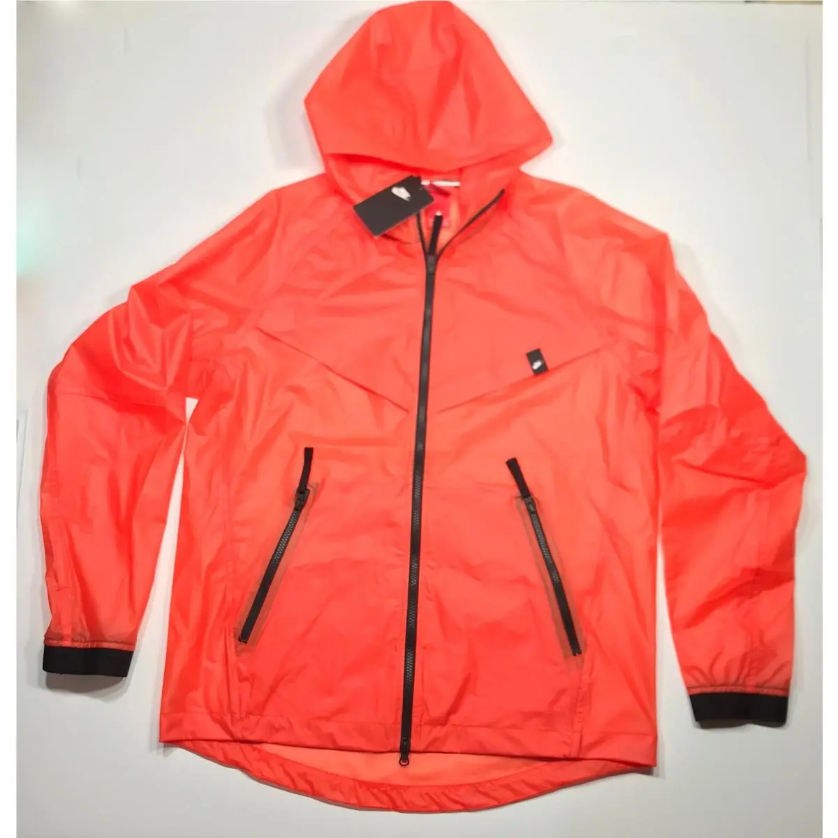 Nike Sportswear HD QS Windrunner Jacket Men`s Size Large Orange AJ1400 891