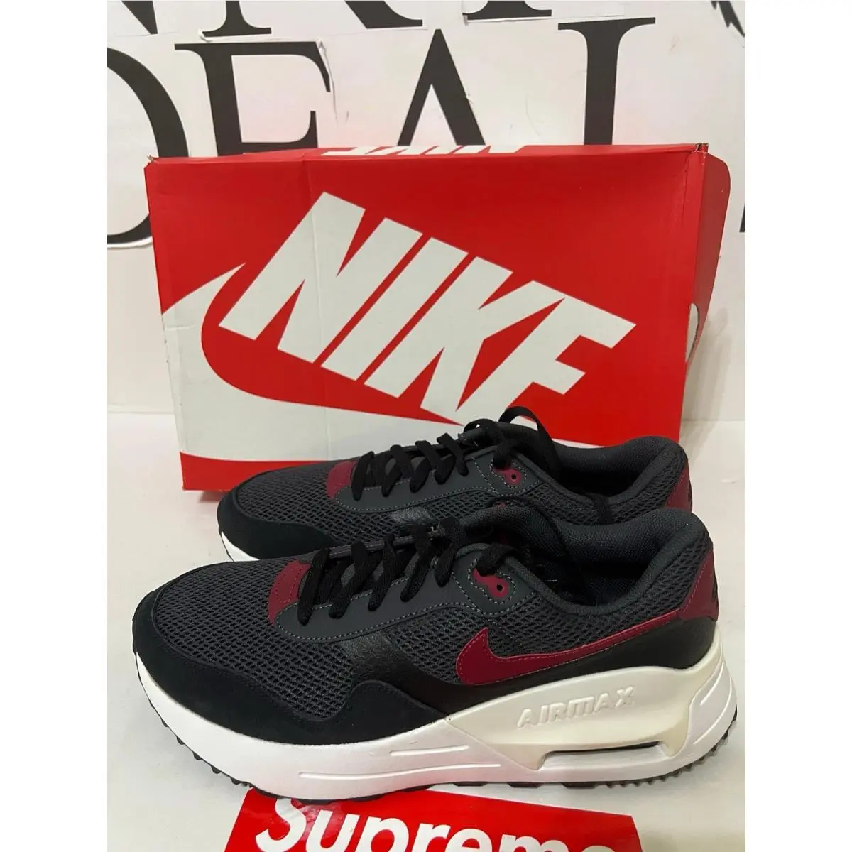 Air Max Systm Black/team Red/anthr Men`s Sneakers 11.5 DM9537-003 by Nike