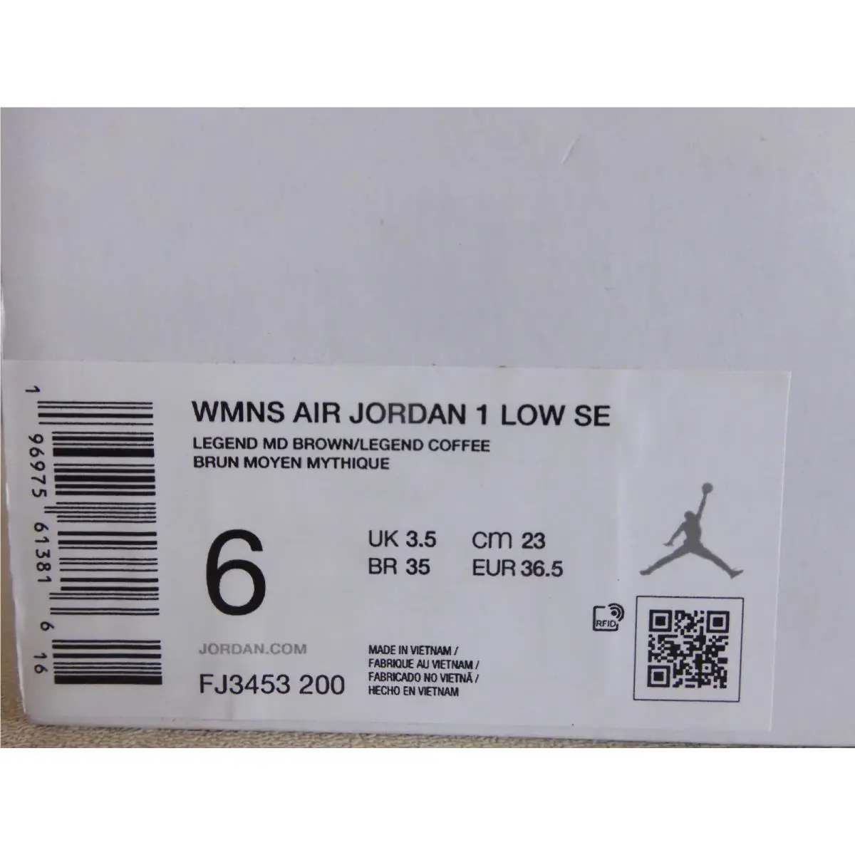 Nike shoes - Nike Air Jordan 1 - Air - FJ3453-200 - Brown (UPC: 196975613816) 6