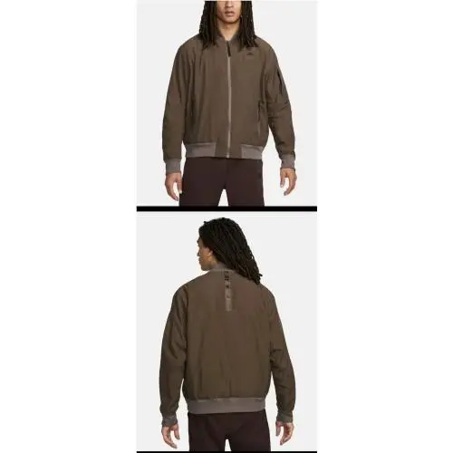 Nike clothing - SPORTSWEAR TECH PACK MEN`S WOVEN LINED BOMBER JACKET - DM6940-004 - Brown 1
