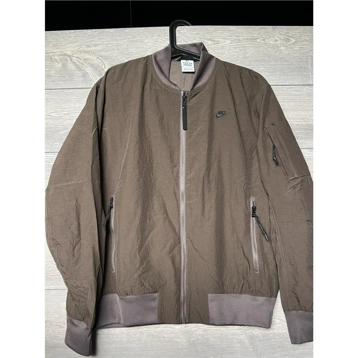 Nike clothing - SPORTSWEAR TECH PACK MEN`S WOVEN LINED BOMBER JACKET - DM6940-004 - Brown 2