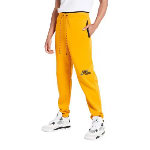 Nike Air Jordan MJ Jumpman Fleece Jogger Pants DJ0260-738 Xxlarge - Light Curry