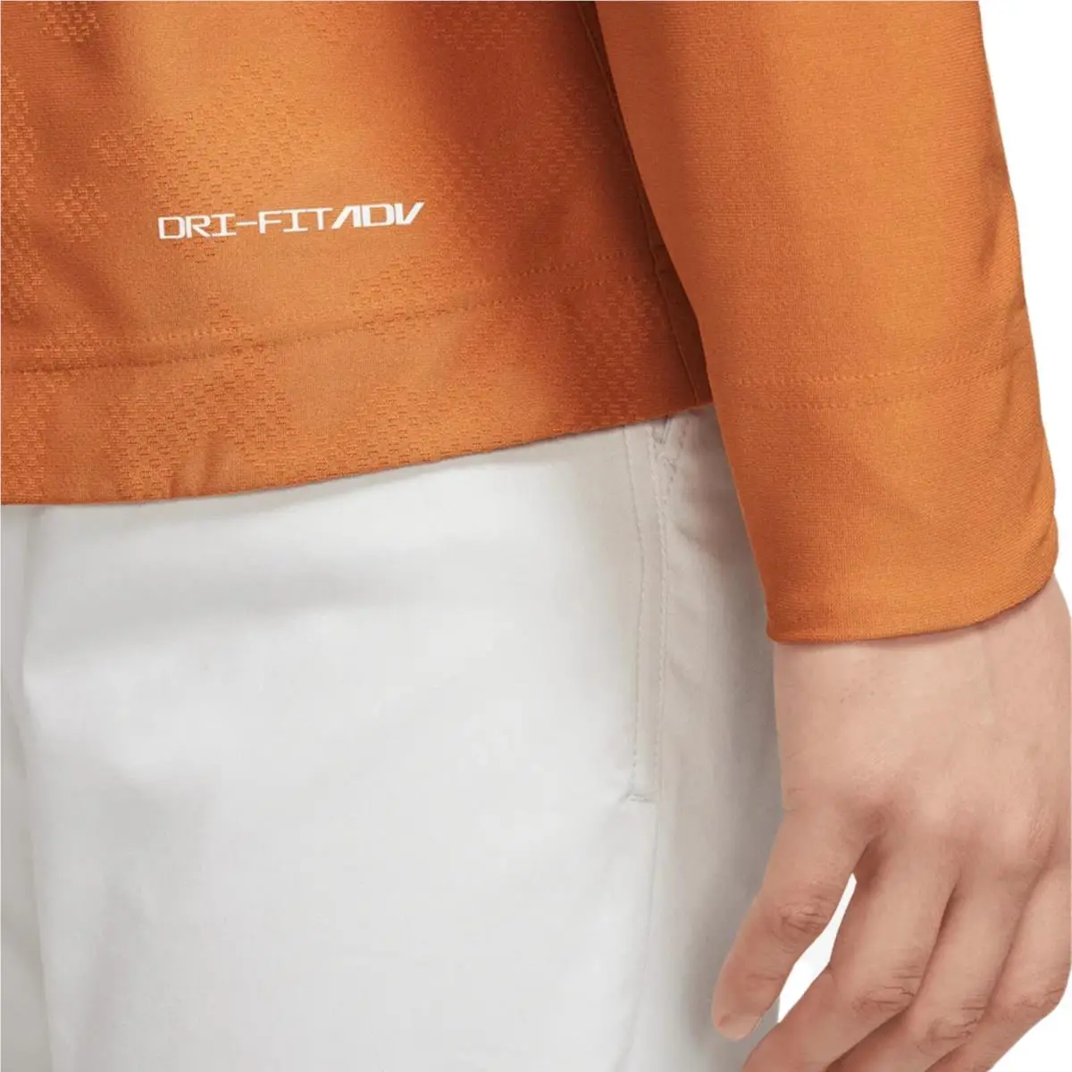 Nike clothing - Dri-FIT Adv Tour Vapor 1/2 Zip Pullover Top - DR5281 815 - Orange (UPC: 196155447378) 1