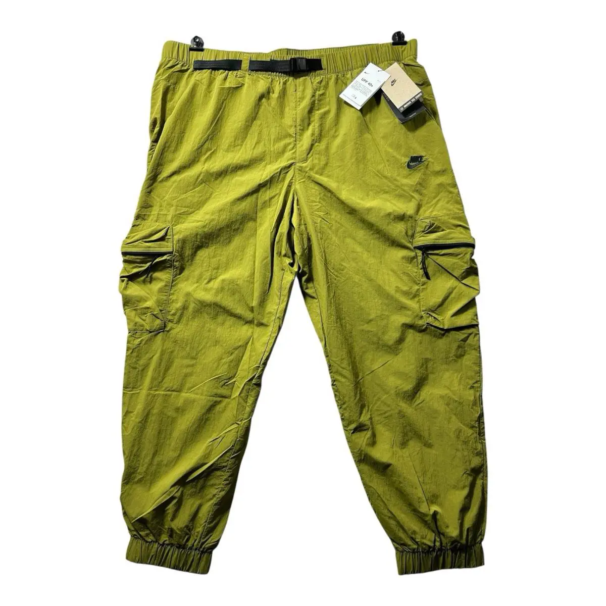 Nike Tech Pack Cargo Pants Men s 2XL Green Woven Lined FZ0756-307 Upf 40