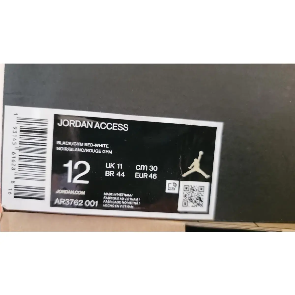Nike shoes - Air Jordan Access - Air Access - AR3762-001 - Black-Gym Red (UPC: 193145616264) 9