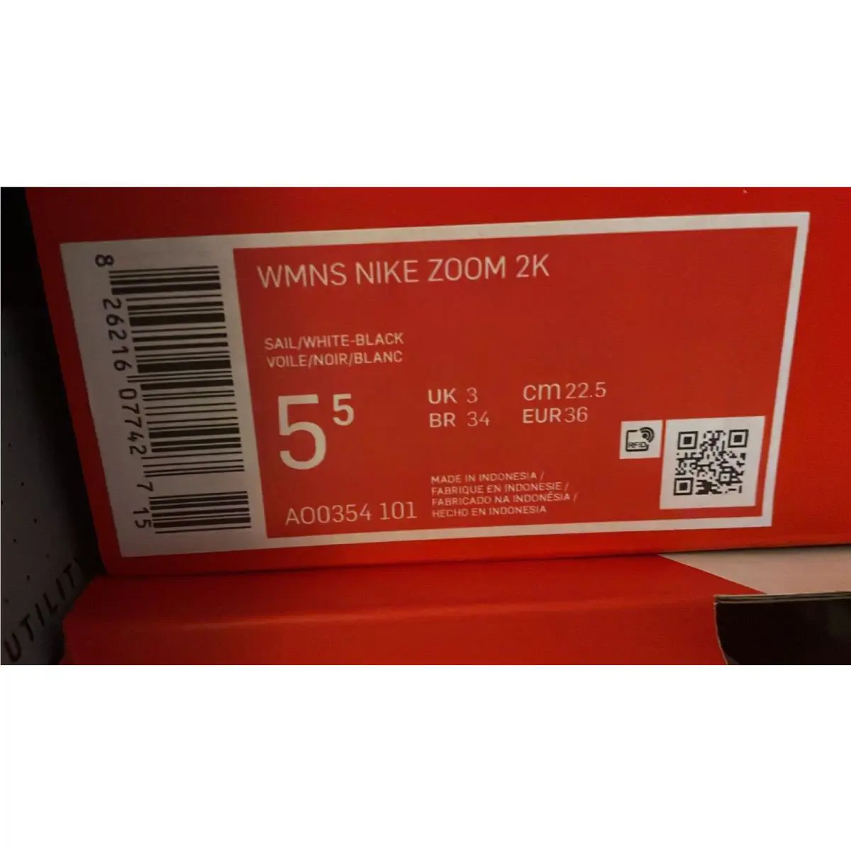 Nike shoes - W Nike Zoom 2K - Zoom - AO0354 101 - Sail/White-Black (UPC: 826216077427) 9