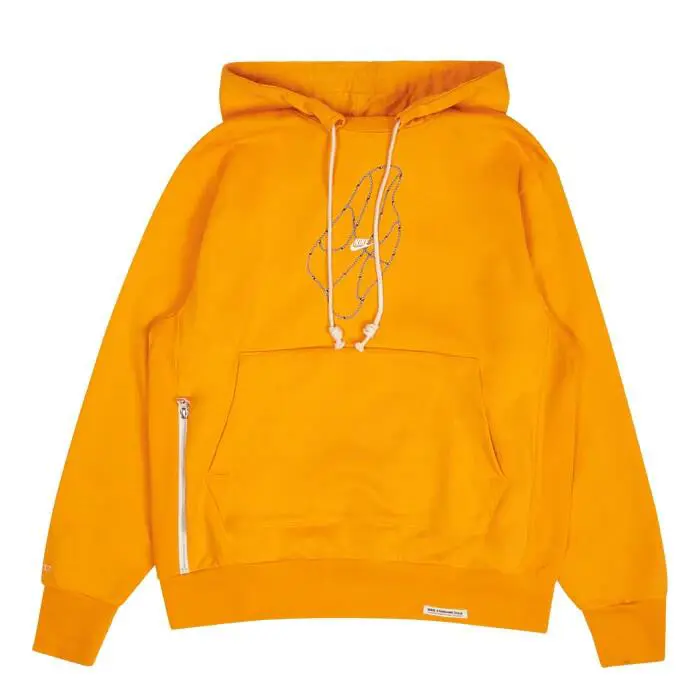 Men`s Large Nike Standard Issue Pullover Basketball Hoodie Sweatshirt DQ6103-886 - Yellow