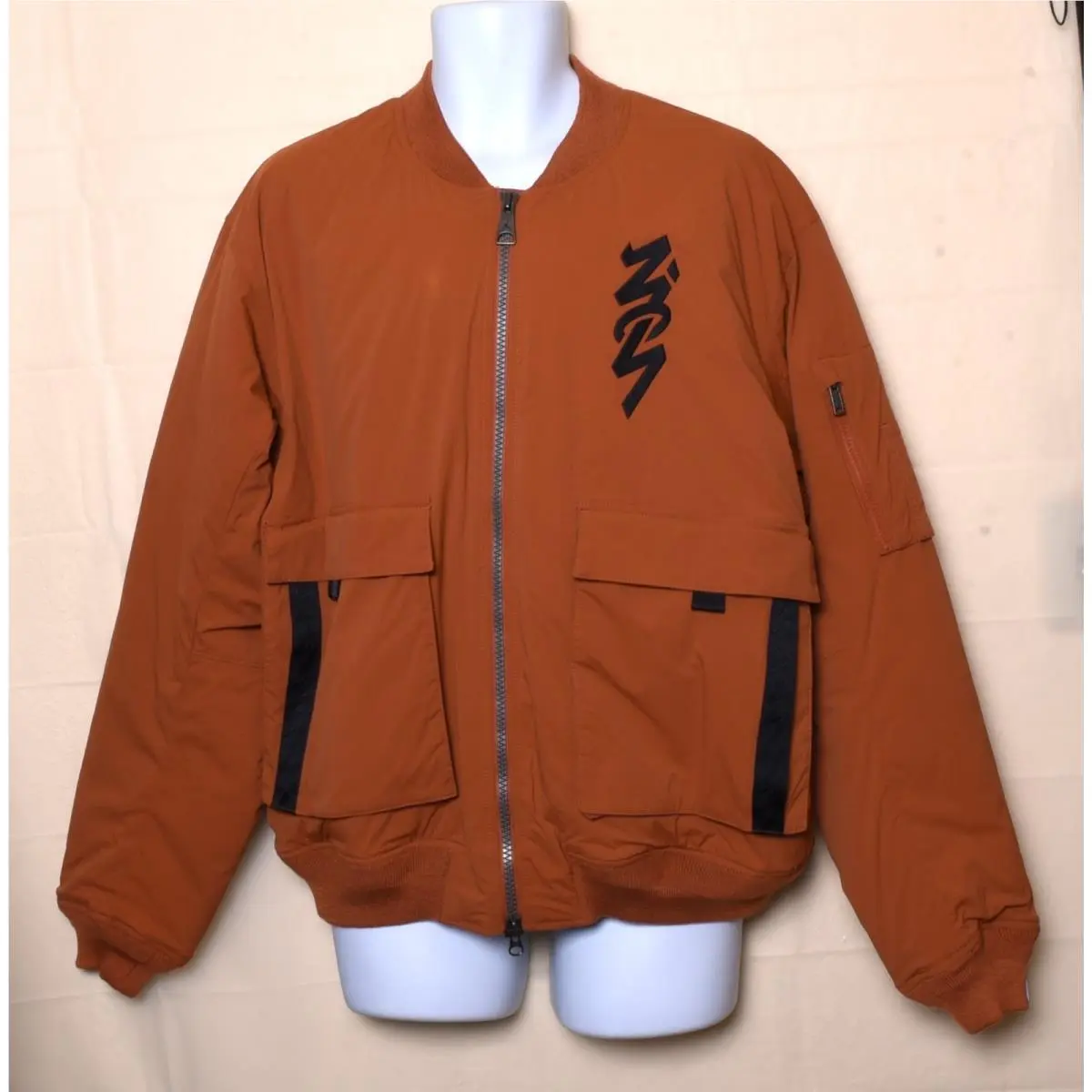 Nike Men`s Jordan Zion Flight Full Zip Jacket Dark Russet Size M