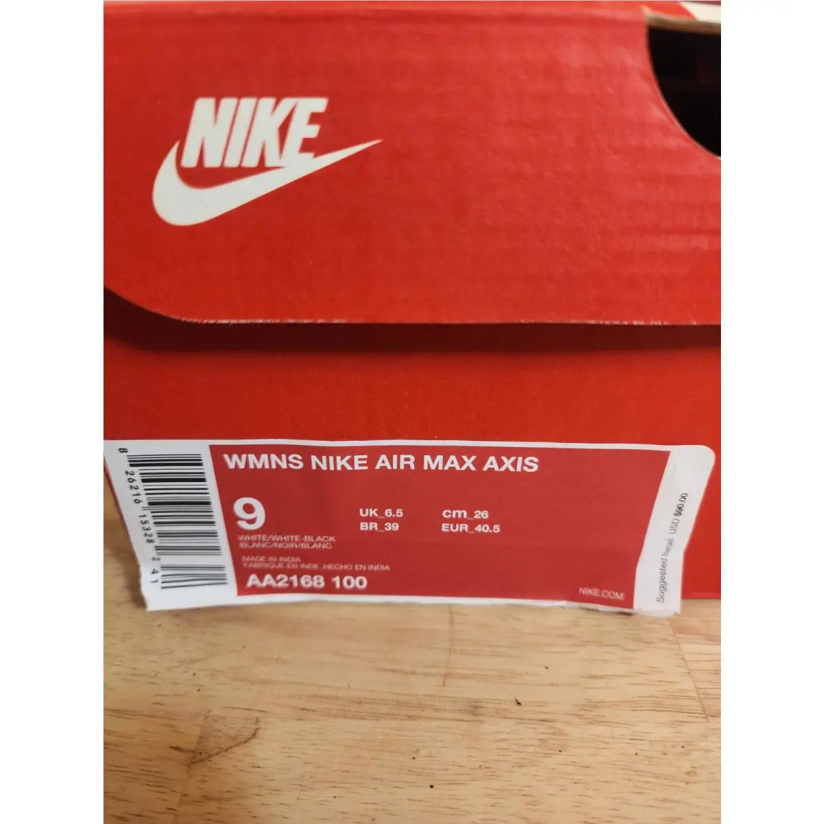 Nike shoes - Nike Air Max Axis - Air Max Axis - AA2168-100 - White, Manufacturer: White/White-Black 1