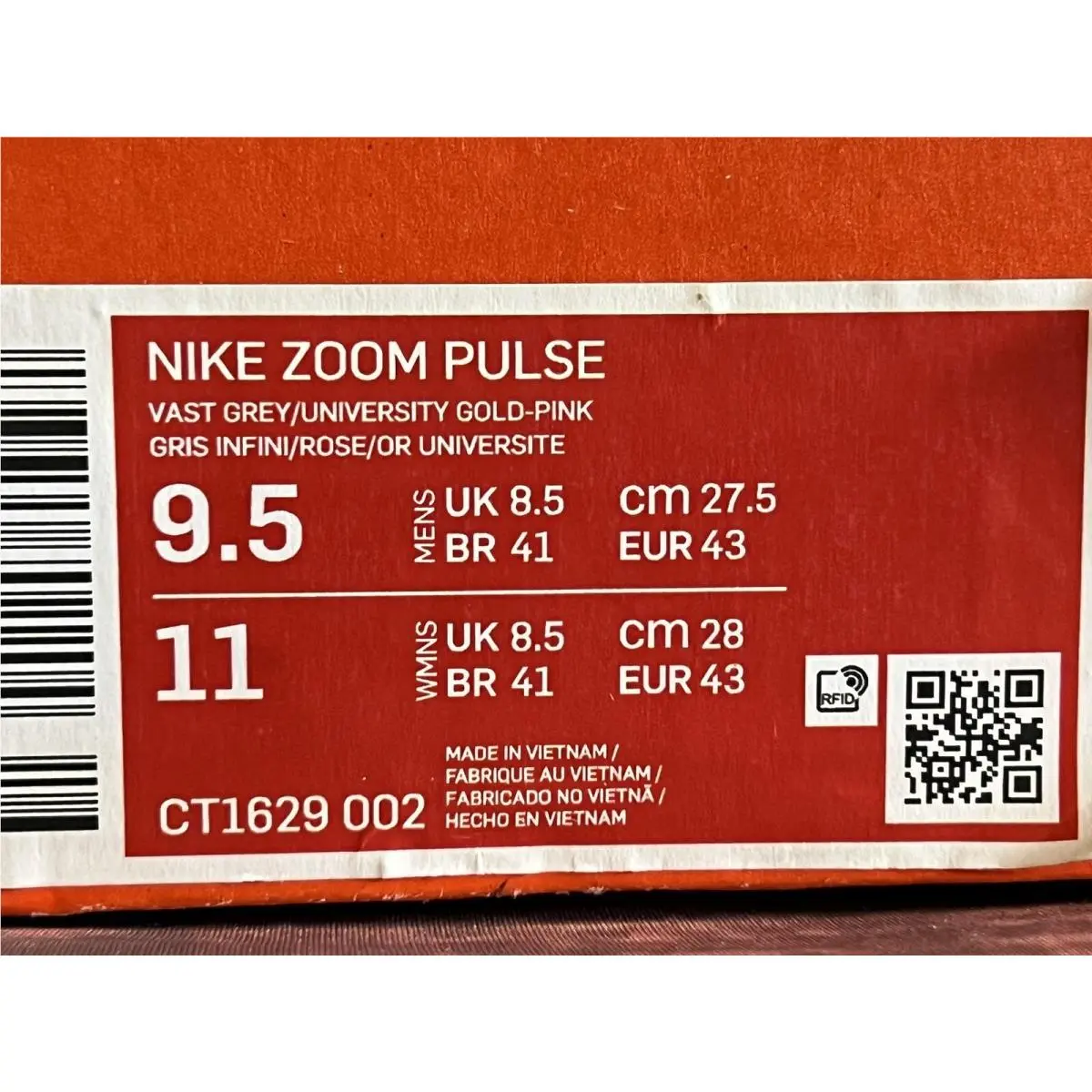 Nike shoes - Nike Air Zoom - Air Zoom - CT1629-002 - Grey, Manufacturer: vast grey /university gold pink 6