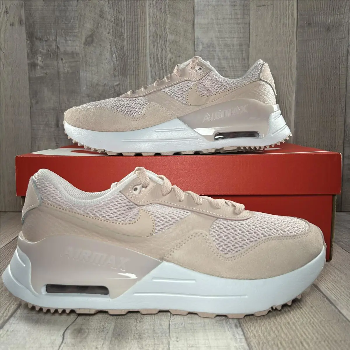 Nike Air Max Systm Women`s Size 9 Sneakers Running Shoes Barely Pink DM9538-600