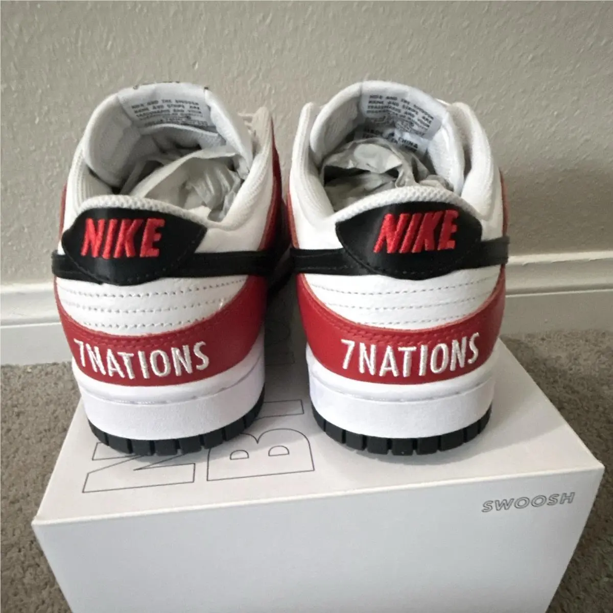 Nike shoes - Nike Dunk Low By You - FN0569-900 - Red, White, Black 2