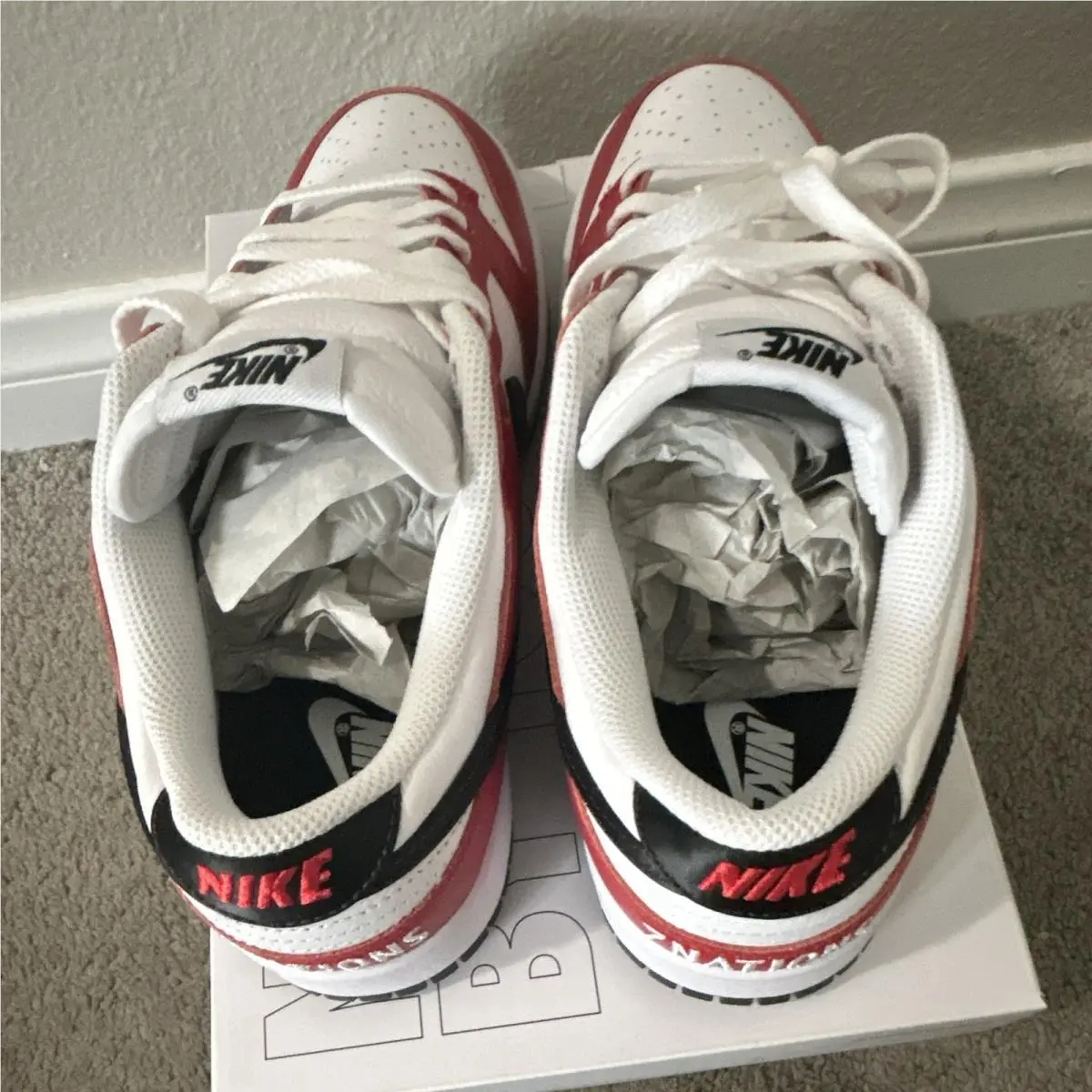 Nike shoes - Nike Dunk Low By You - FN0569-900 - Red, White, Black 3