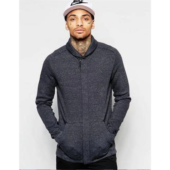 SZ 2XL Nike Men`s Nsw Tech Sportwear Fleece Charcoal Black Collar Jacket