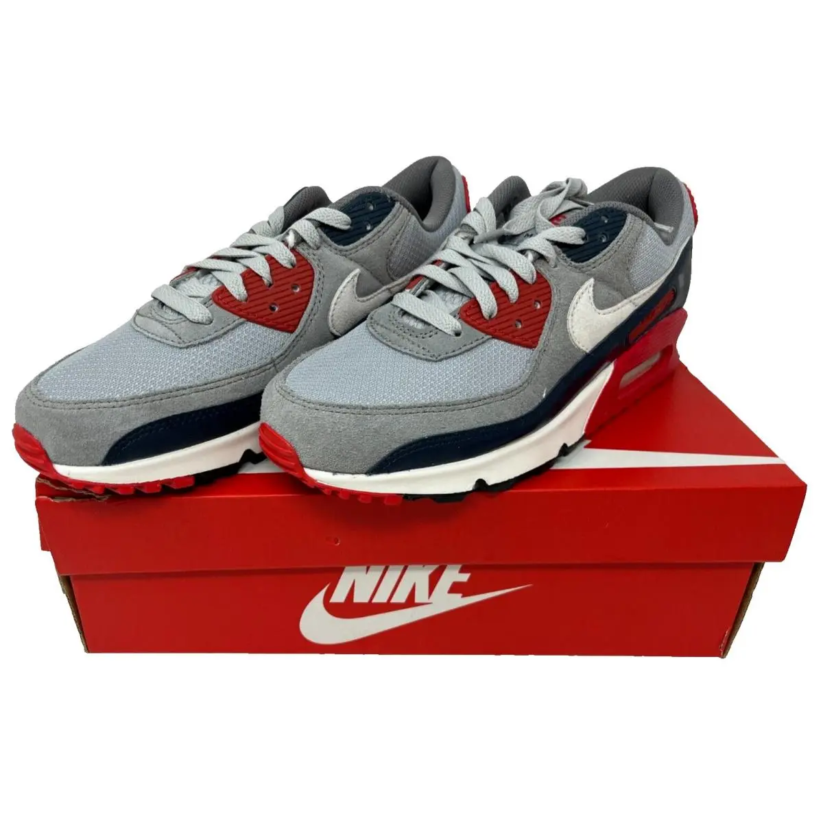 Nike Air Max 90 Men`s Sneakers Size Mens 7.5 Women 9 Multicolor Grey DM0029-005
