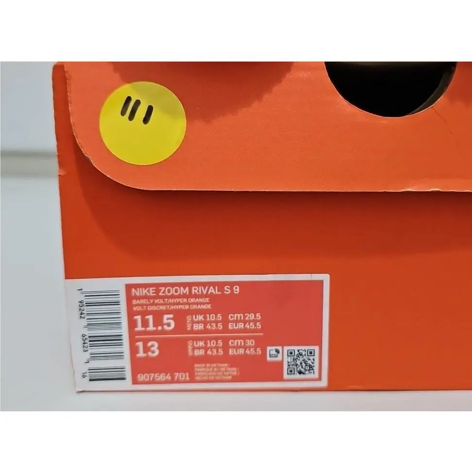 Nike shoes - Nike Zoom Rival S9 - Zoom Rival - 907564701 - Barely Volt- Hyper Orange (UPC: 195242654231) 1