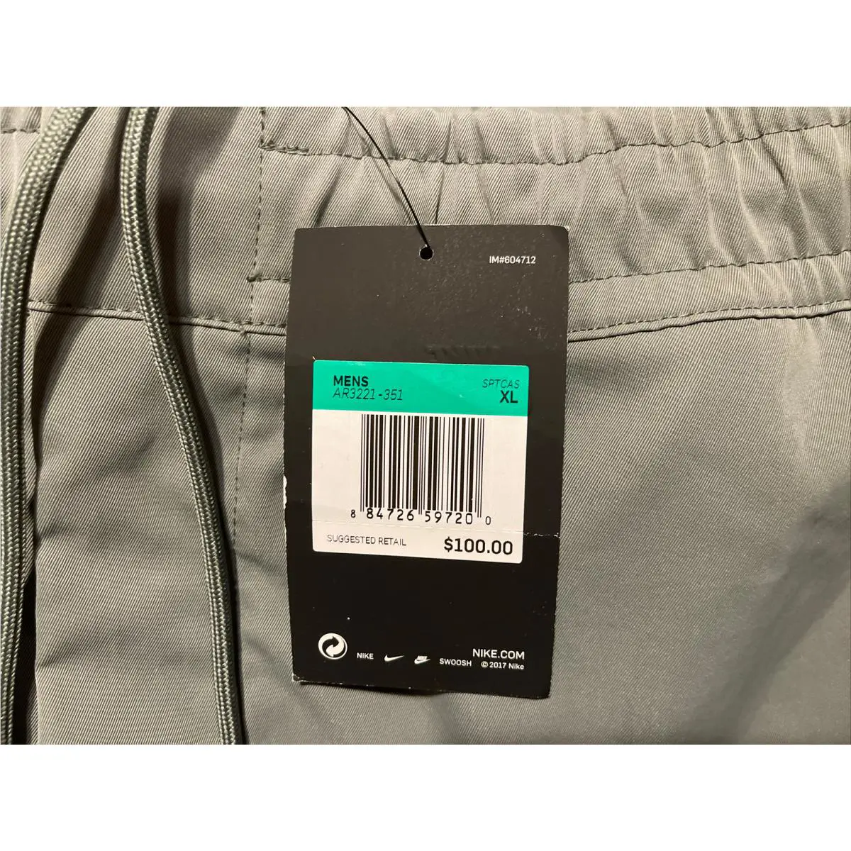 Nike clothing - Nike AR3221-351 - AR3221 351 - Olive Green, Vintage Lichen (UPC: 884726597217) 3