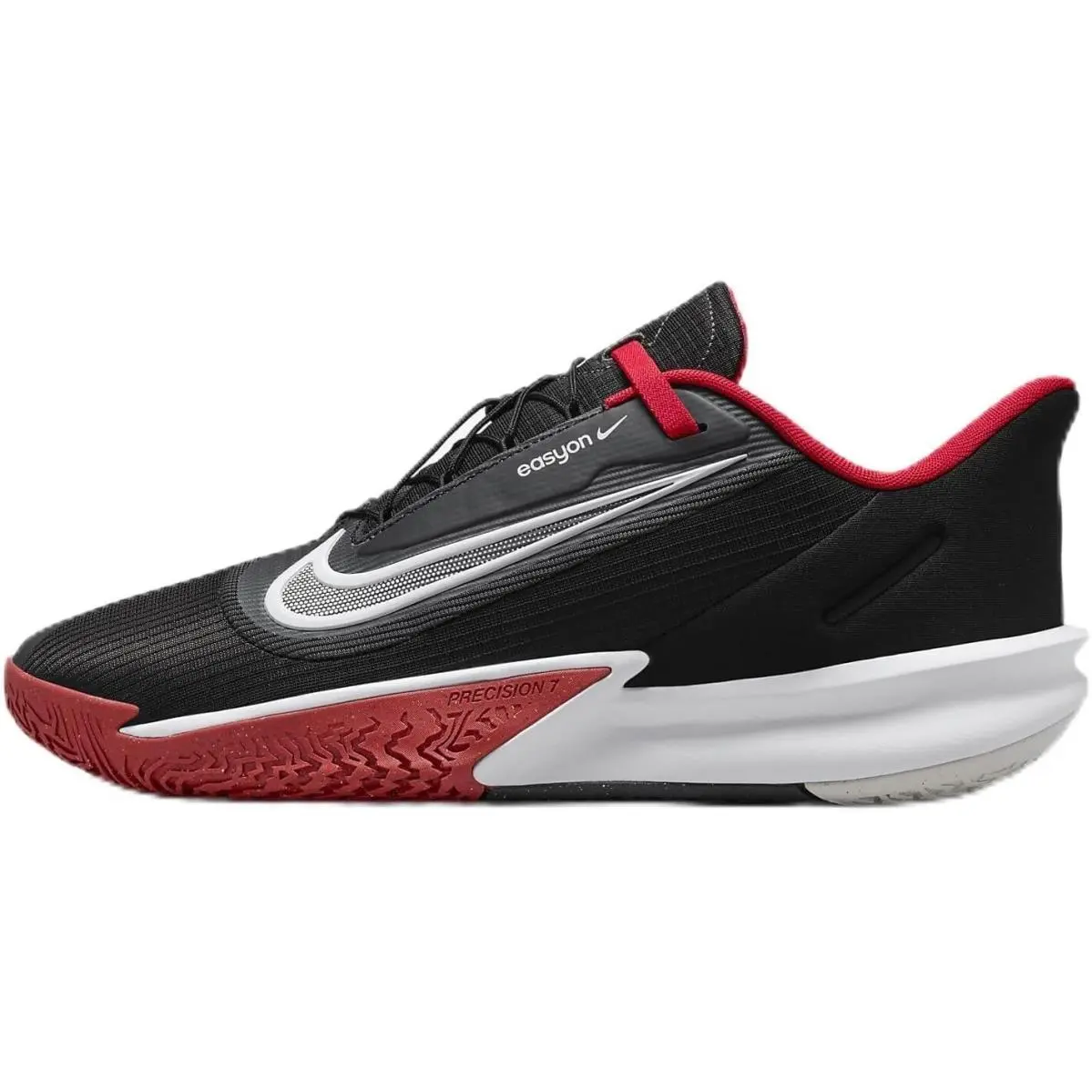 Nike Precision 7 Easyon Mens Basketball Shoes Size 12 Black/white/red FN0324-001