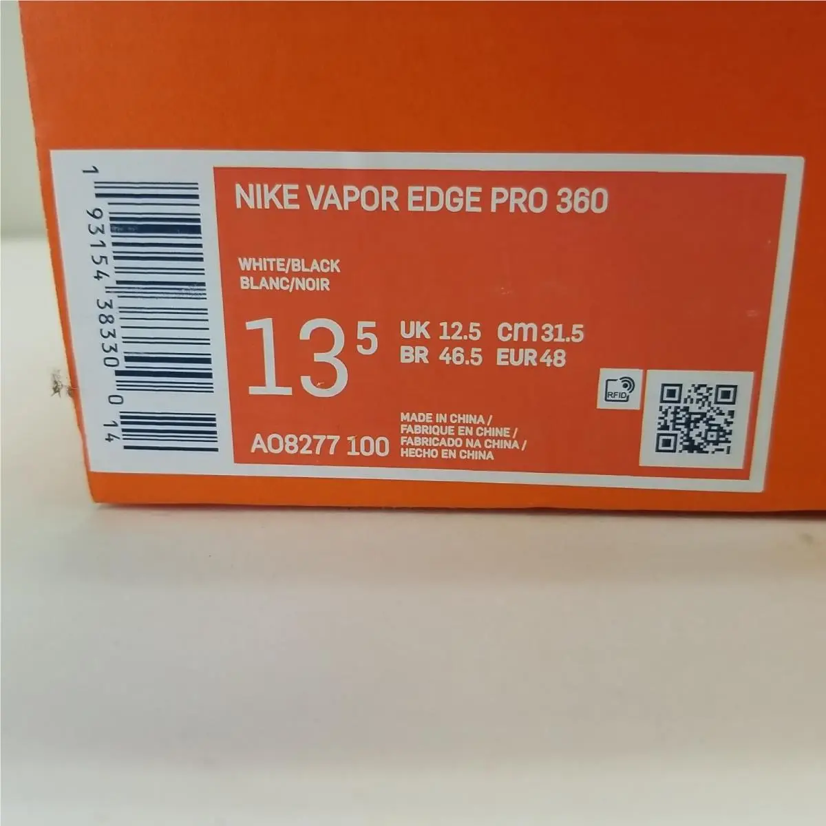 Nike shoes - Nike Vapor Edge - Vapor Edge - AO8277-100 - White,Black 7