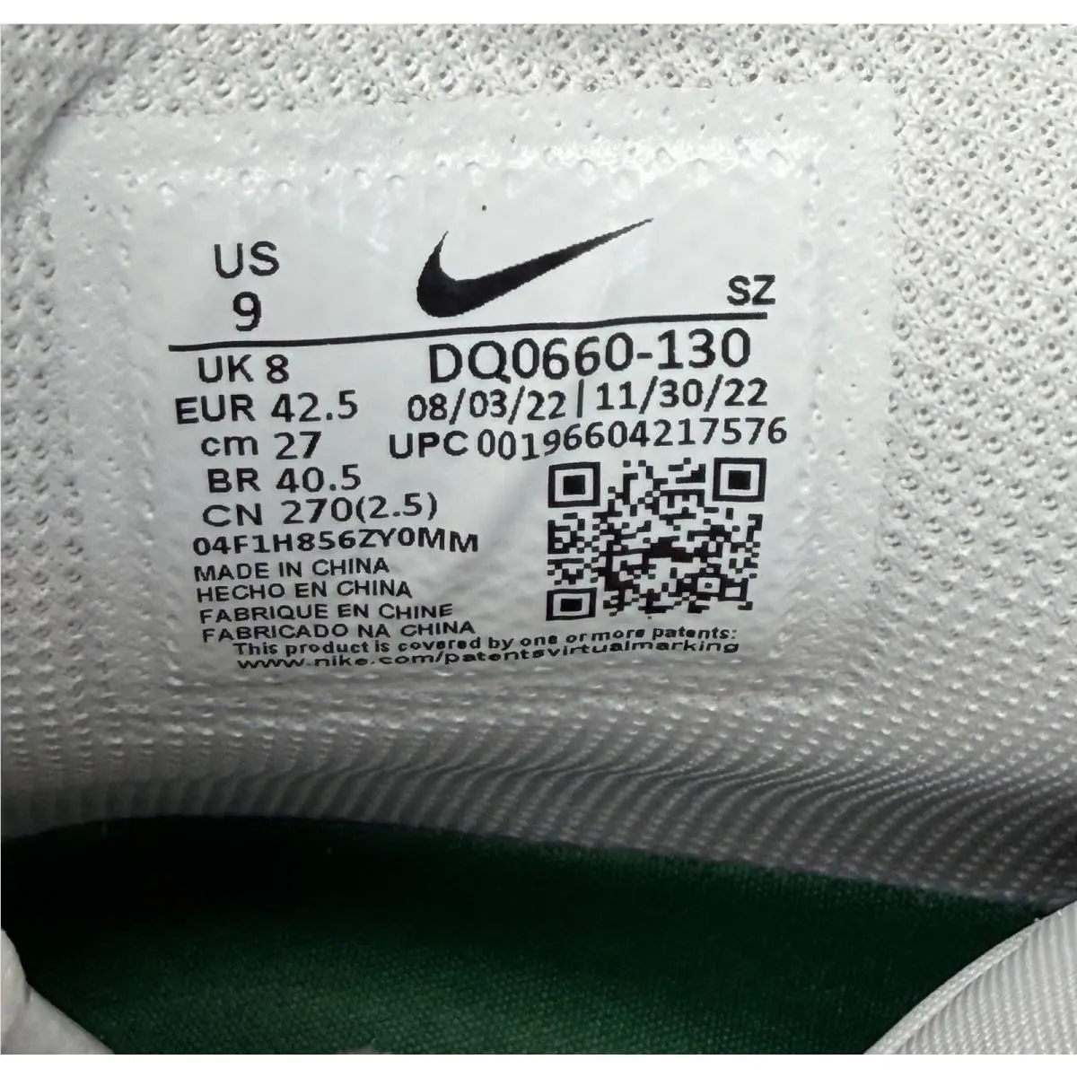 Nike shoes - Nike Air Jordan 1 - Air - DQ0660-130 - White (UPC: 0196604217576) 13