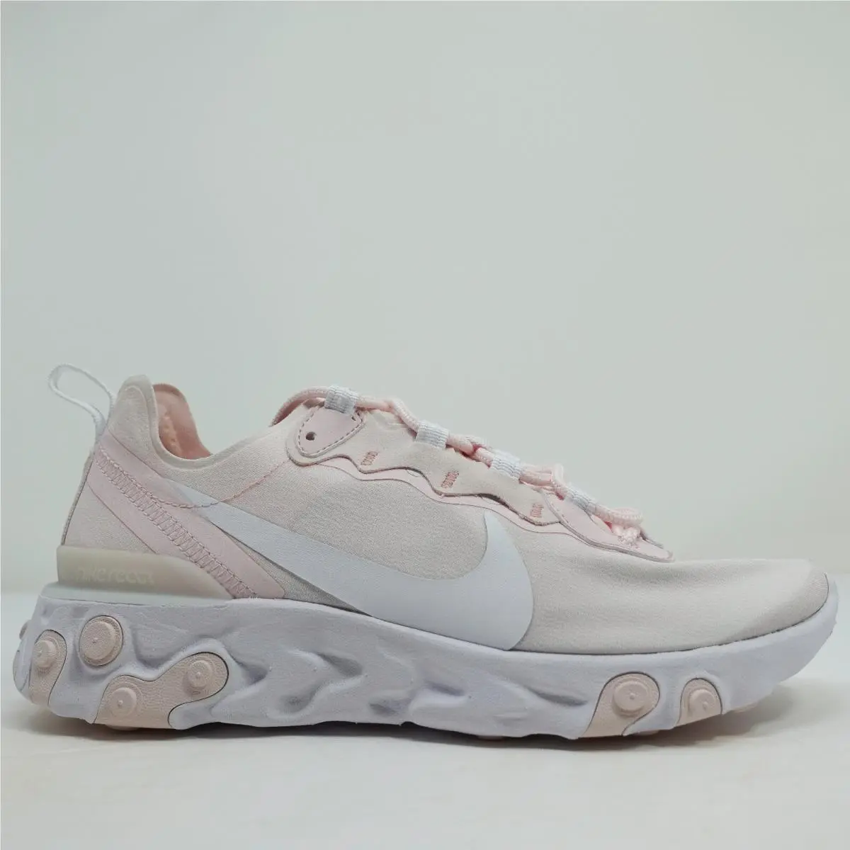 Nike React Element 55 Womens Size 6.5 Pale Pink Running Shoes BQ2728-600