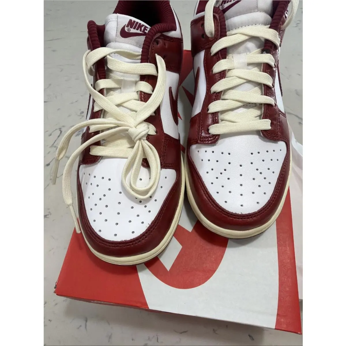 Nike shoes - Nike Dunk Low PRM - Dunk Low PRM - FJ4555-100 - White / Team Red-Coconut Milk (UPC: 196606099101) 10