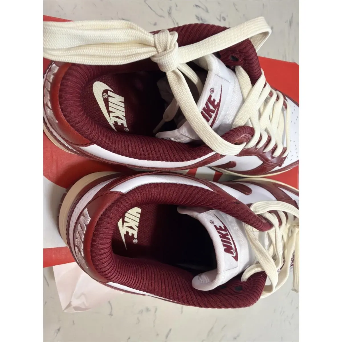 Nike shoes - Nike Dunk Low PRM - Dunk Low PRM - FJ4555-100 - White / Team Red-Coconut Milk (UPC: 196606099101) 7