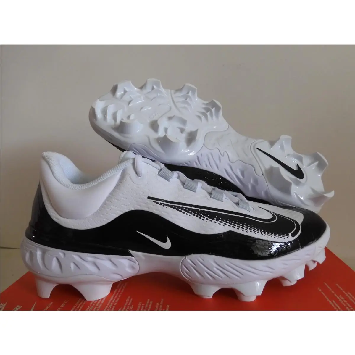 Nike Alpha Huarache Elite 4 Low Mcs Baseball Cleats White SZ 15 FD6255-101