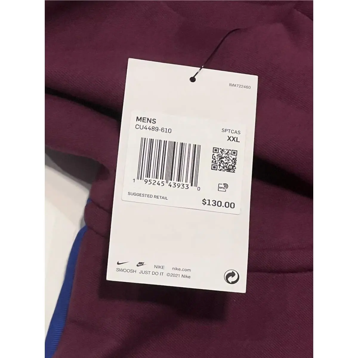 Nike clothing - CU4489 610 - CU4489 610 - Blue / Purple (UPC: 195245439330) 3