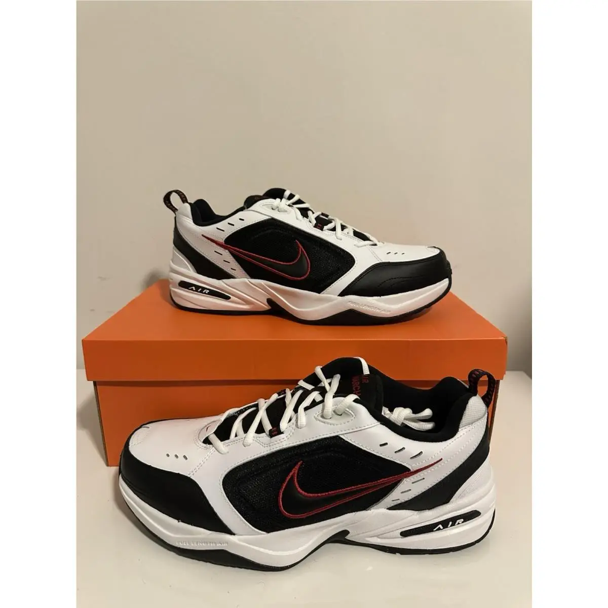 Size 13 Nike Air Monarch IV 4 4E Wide Black Red White 416355-101 Men`s