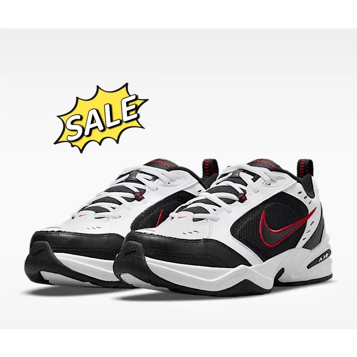 Men’s Size 12 -nike Air Monarch IV White/varsity Red Extra Wide 416355-101