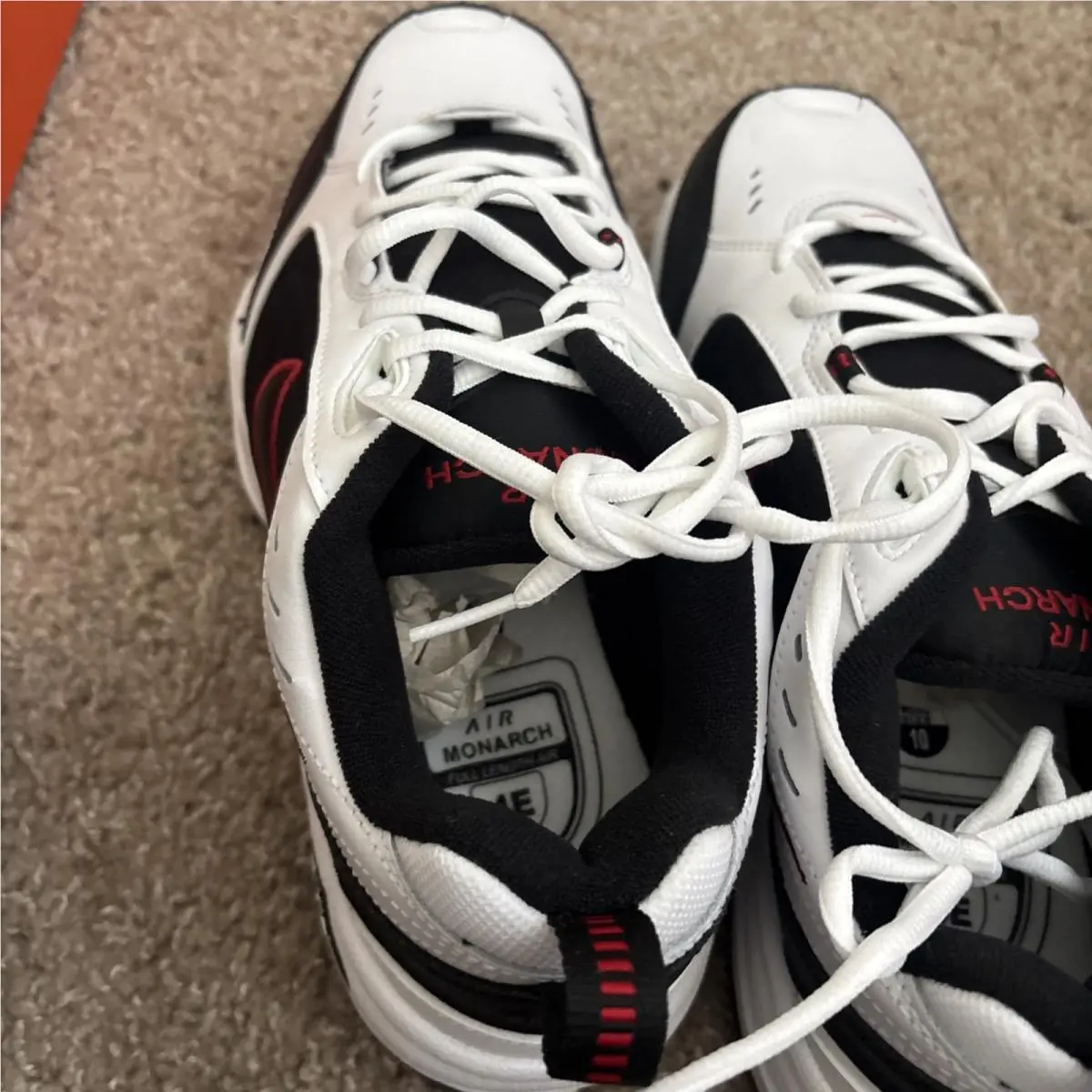 Nike shoes - Nike Air Monarch - Air Monarch - 416355-101 - Red 5
