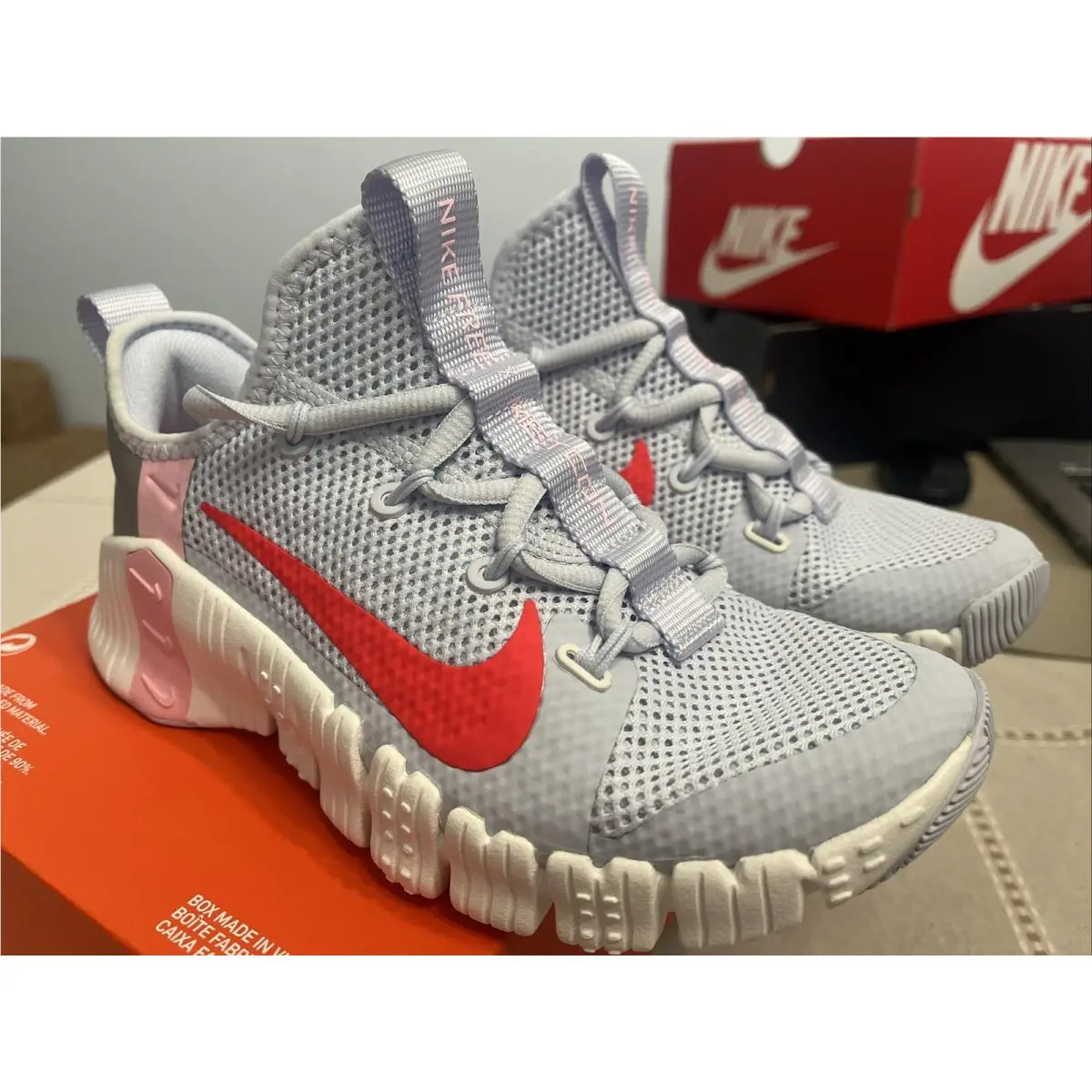 Nike shoes - Nike Free Metcon 3 - Free Metcon - CJ6314 006 - Bright Crimson, Manufacturer: football grey bright crimson 4