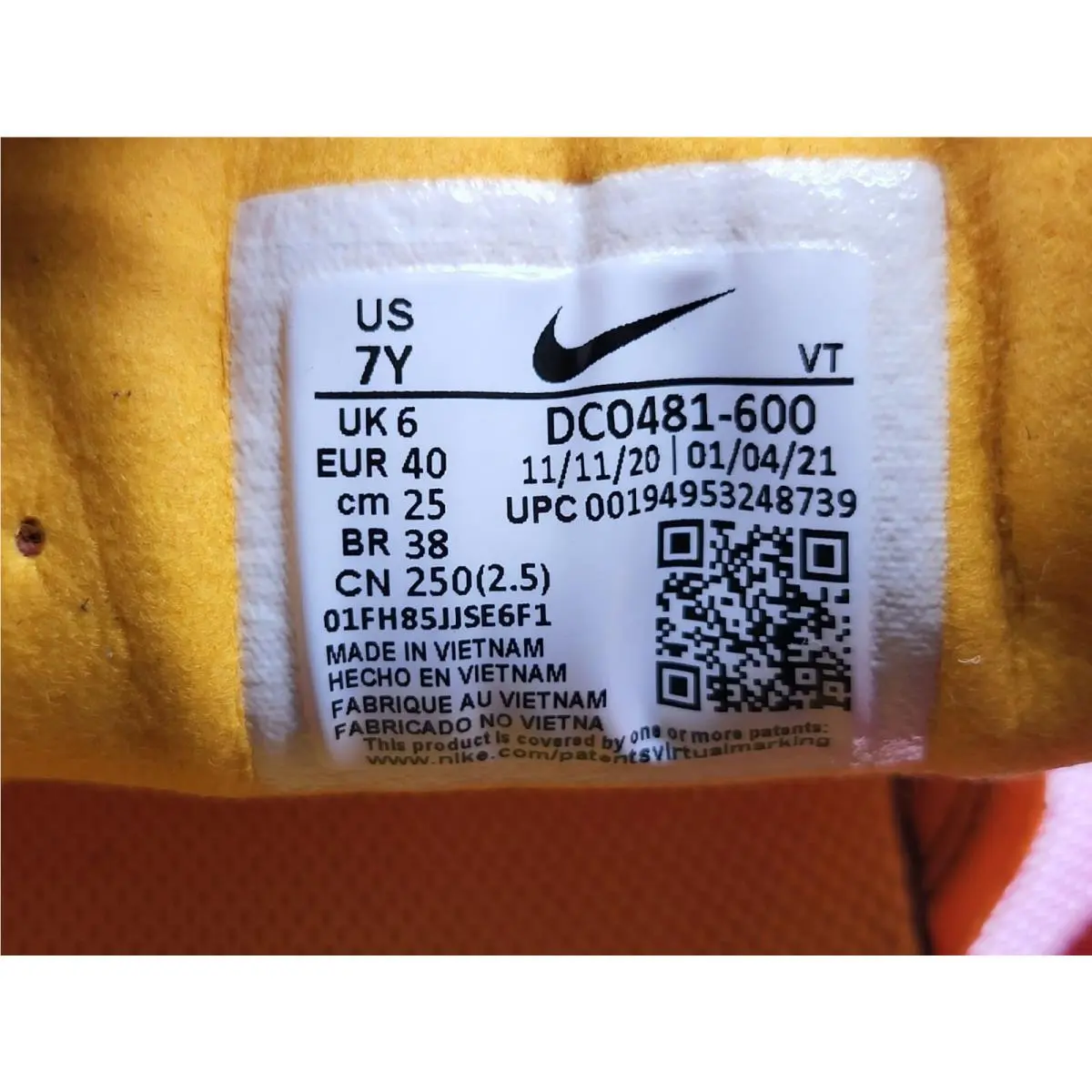 Nike shoes - Nike Waffle One - Waffle One - DC0481 600 - Pink 4
