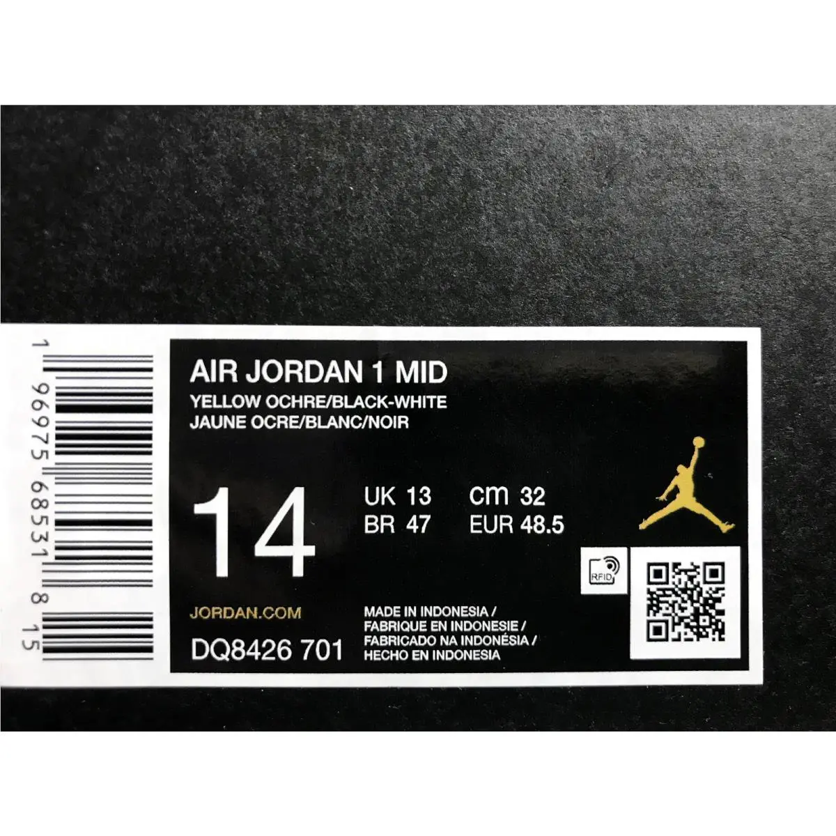 Nike shoes - Air Jordan 1 Mid - Air Mid - DQ8426-701 - Yellow (UPC: 196975685318) 3
