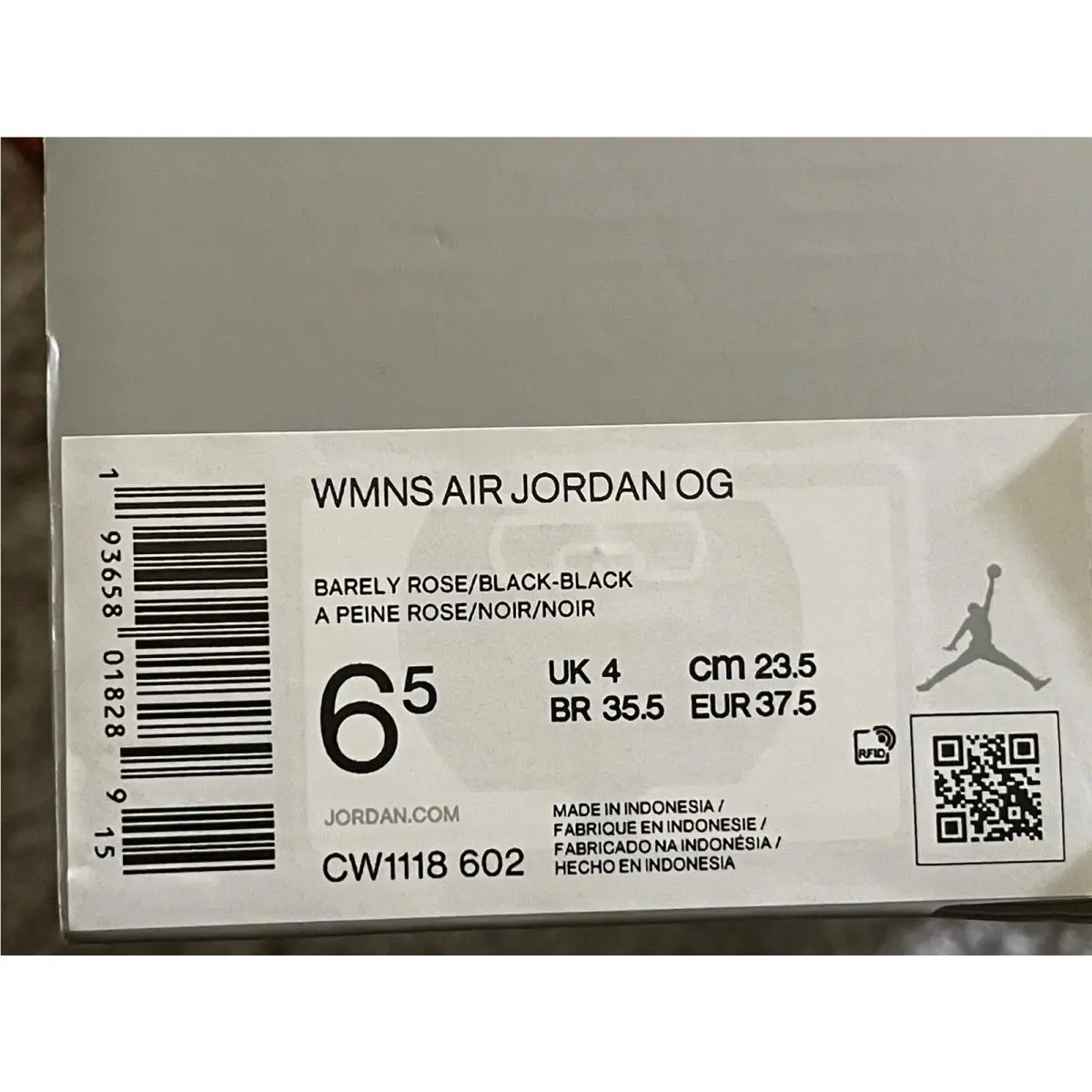 Nike shoes - Air Jordan OG - Air - CW1118-602 - Rose (UPC: 0193658018289) 5