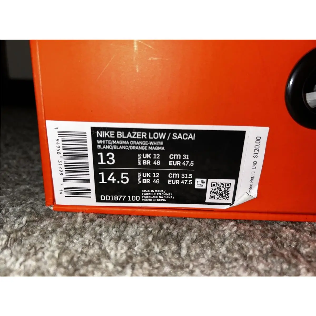 Nike shoes - Nike Blazer - Blazer - DD1877-100 - Orange (UPC: 0194958312985) 6