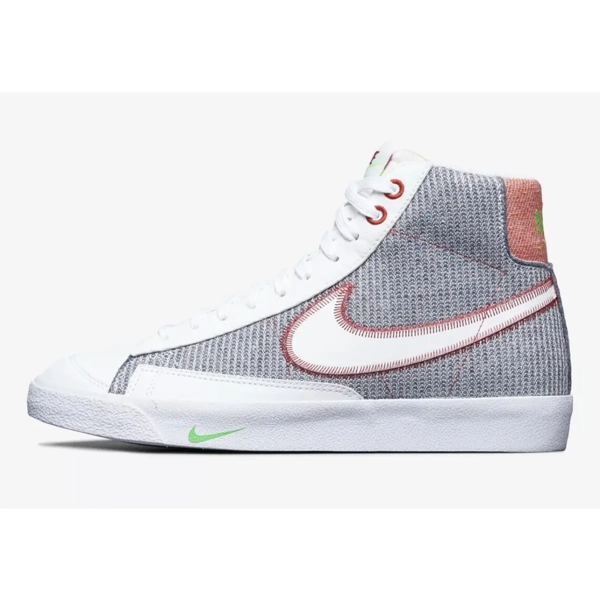 Nike Blazer Mid 77 Grey-white-sport Red Mens SZ 9 CW5838-022