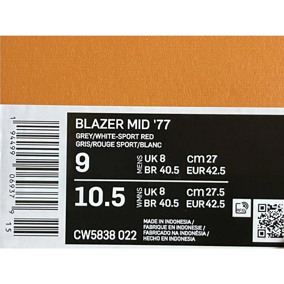Nike shoes - Blazer Mid 77 - Blazer Mid - CW5838-022 - Gray (UPC: 0194499069379) 5