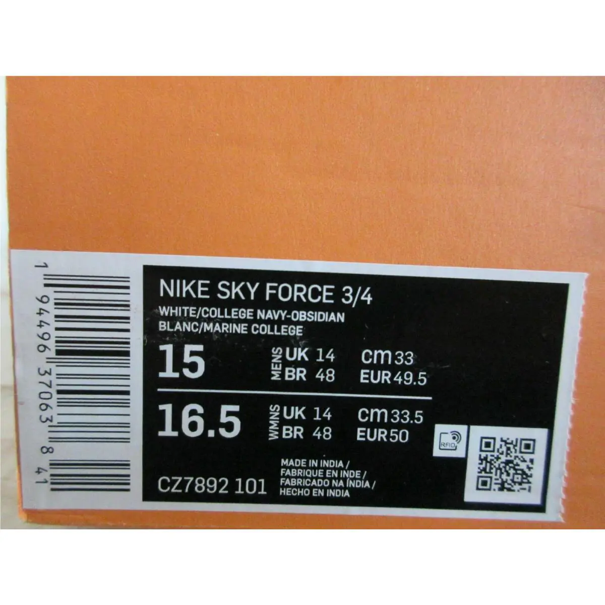 Nike shoes - Nike Sky Force 3/4 - Sky Force - CZ7892-101 - White (UPC: 194496370638) 3