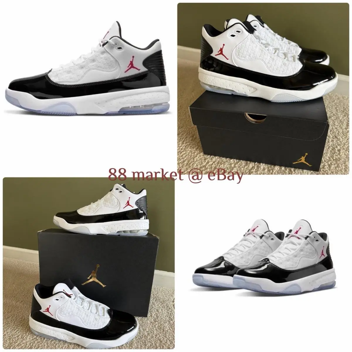 Nike Air Jordan Max Aura 2 Men`s Shoes White Gym Red CK6636 102 Size 10.5 - White Gym Red