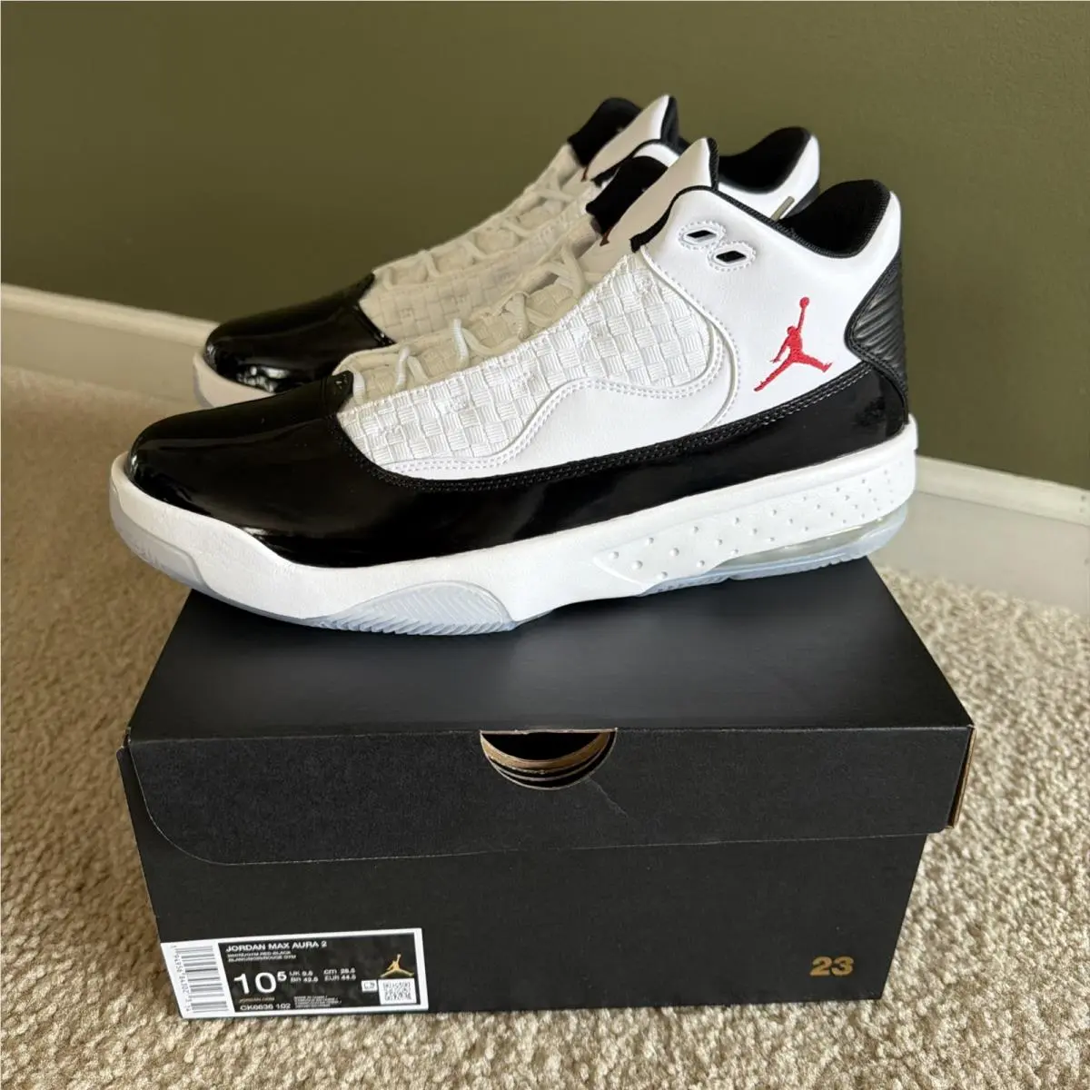 Nike shoes - Nike Air Jordan Max Aura 2 - CK6636-102 - White Gym Red (UPC: 0194956843023) 13
