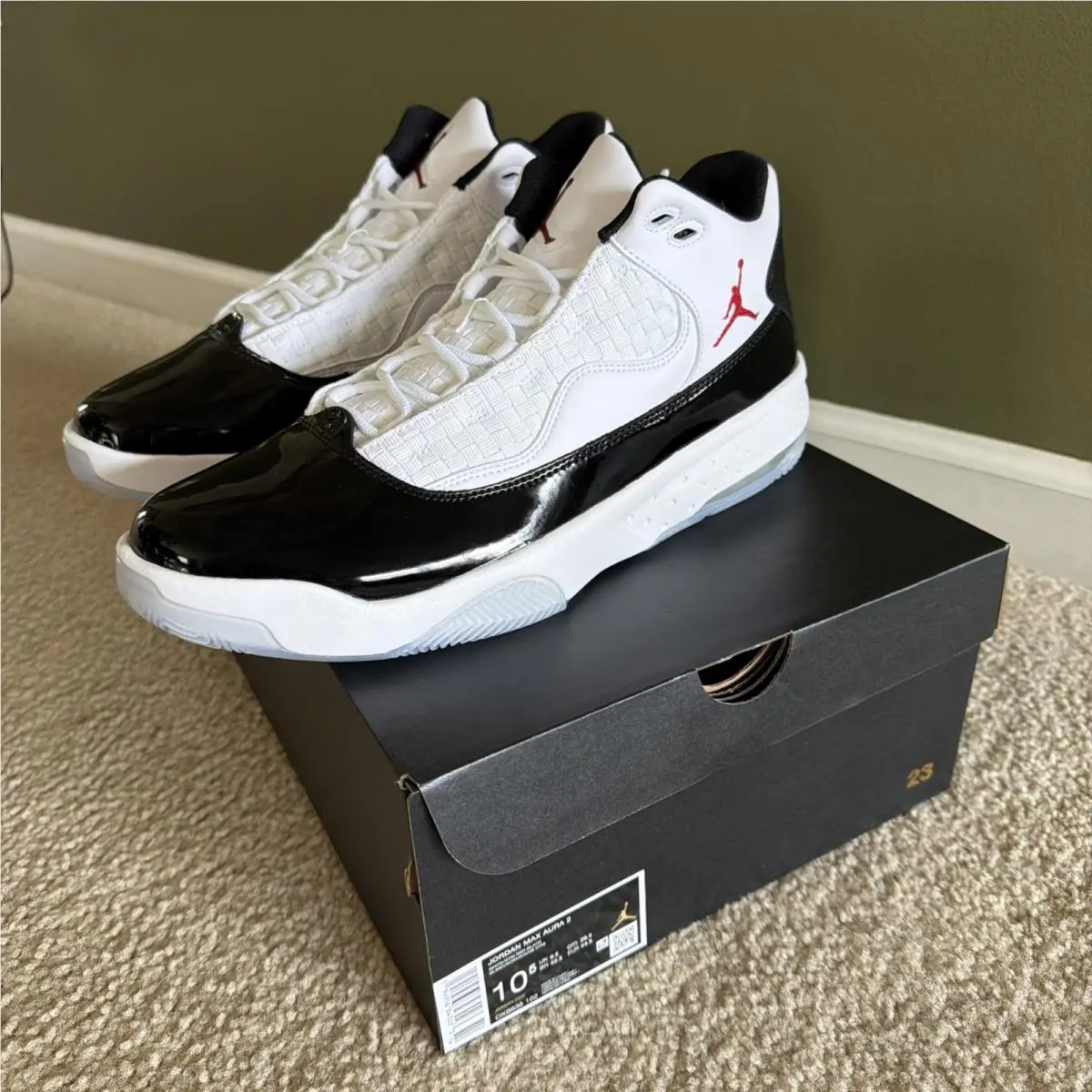 Nike shoes - Nike Air Jordan Max Aura 2 - CK6636-102 - White Gym Red (UPC: 0194956843023) 17