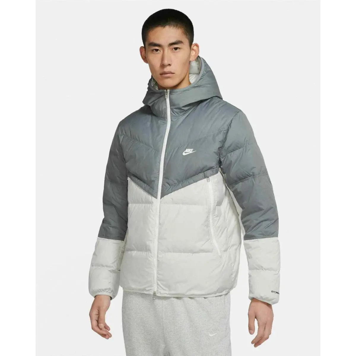 Nike clothing - Nike Sportswear Windrunner Storm Fit Primaloft Puffer Jacket - DR9605 084 - Sail & Wolf Grey (UPC: 196147059374) 7